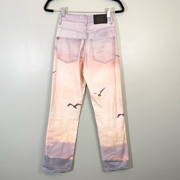 BDG Women's 100% Cotton Sunset Seagull Ombre High Waisted Cowboy Jeans Size 24 - Picture 2 of 11